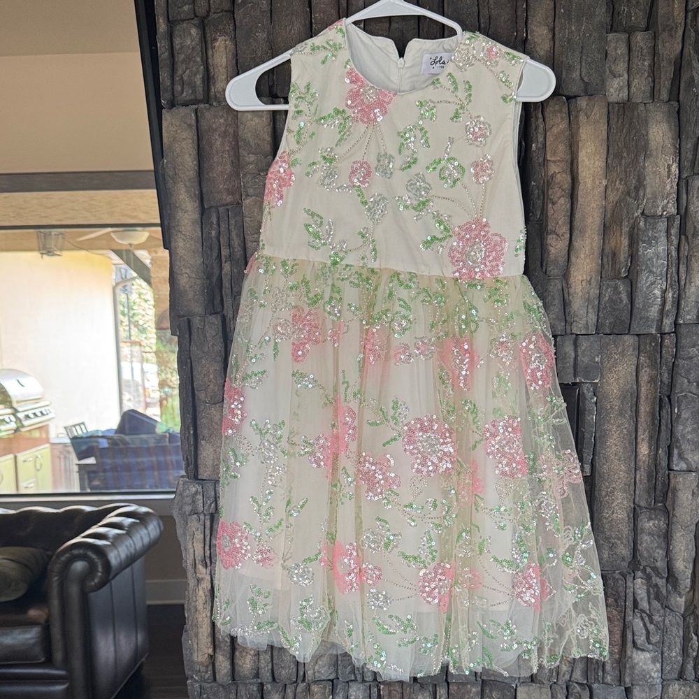 Floral Embroidered Kids Dress